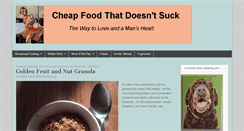 Desktop Screenshot of cheapfoodthatdoesntsuck.com