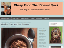 Tablet Screenshot of cheapfoodthatdoesntsuck.com